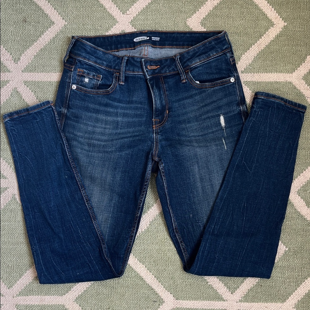 Old Navy Women's Dark Blue Skinny Jeans
